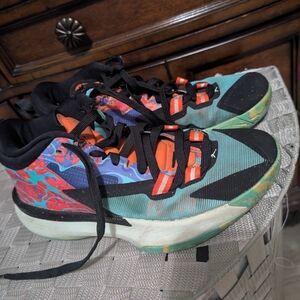 Jordan Men  Sneakers in Black, Orange, and Blue